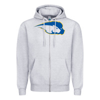 Heather Grey hofstra pride Zipper Hoodie - linhVisuals