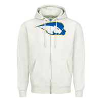 Oatmeal Heather hofstra pride Zipper Hoodie - linhVisuals