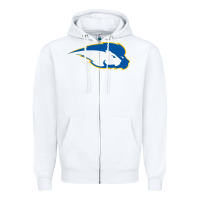White hofstra pride Zipper Hoodie - linhVisuals