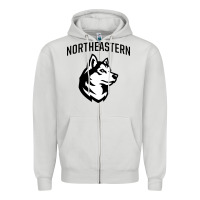 Dove Grey northeastern huskies Zipper Hoodie - linhVisuals