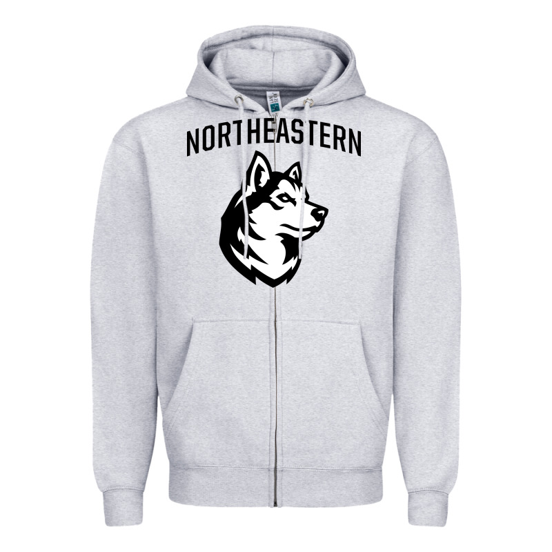 Northeastern Huskies Zipper Hoodie by linhVisuals | Teevron