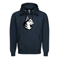 Navy northeastern huskies Zipper Hoodie - linhVisuals