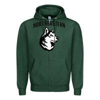 Sports Green northeastern huskies Zipper Hoodie - linhVisuals