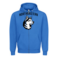 True Royal northeastern huskies Zipper Hoodie - linhVisuals
