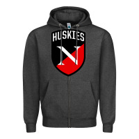Charcoal Heather northeastern huskies Zipper Hoodie - linhVisuals
