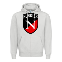 Dove Grey northeastern huskies Zipper Hoodie - linhVisuals