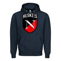 Navy northeastern huskies Zipper Hoodie - linhVisuals