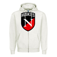 Oatmeal Heather northeastern huskies Zipper Hoodie - linhVisuals