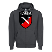 Smoke northeastern huskies Zipper Hoodie - linhVisuals