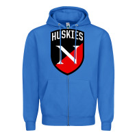 True Royal northeastern huskies Zipper Hoodie - linhVisuals