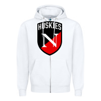 White northeastern huskies Zipper Hoodie - linhVisuals