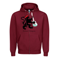 Burgundy richard thompson (fairport convention) Zipper Hoodie - linhVisuals