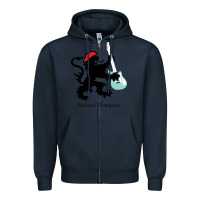 Navy richard thompson (fairport convention) Zipper Hoodie - linhVisuals