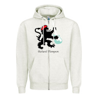 Oatmeal Heather richard thompson (fairport convention) Zipper Hoodie - linhVisuals
