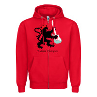 Red richard thompson (fairport convention) Zipper Hoodie - linhVisuals