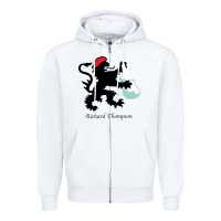 White richard thompson (fairport convention) Zipper Hoodie - linhVisuals