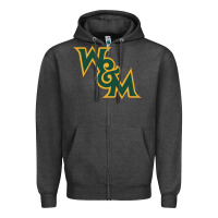 Charcoal Heather william & mary tribe Zipper Hoodie - linhVisuals