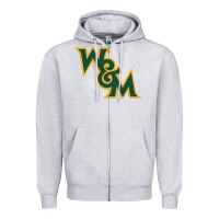 Heather Grey william & mary tribe Zipper Hoodie - linhVisuals