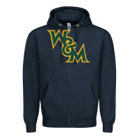 Navy william & mary tribe Zipper Hoodie - linhVisuals