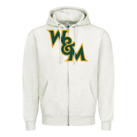 Oatmeal Heather william & mary tribe Zipper Hoodie - linhVisuals