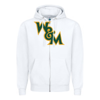 White william & mary tribe Zipper Hoodie - linhVisuals