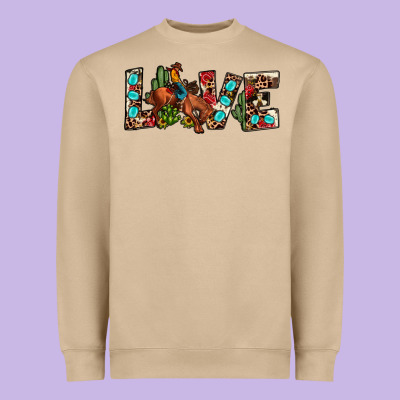 Love Rodeo Heavyweight Sweatshirt Designed By Jahusdesignshop
