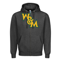 Charcoal Heather william & mary tribe Zipper Hoodie - linhVisuals