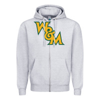Heather Grey william & mary tribe Zipper Hoodie - linhVisuals