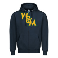 Navy william & mary tribe Zipper Hoodie - linhVisuals
