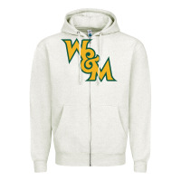 Oatmeal Heather william & mary tribe Zipper Hoodie - linhVisuals