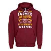 Burgundy farmer Zipper Hoodie - linhVisuals