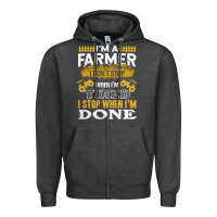 Charcoal Heather farmer Zipper Hoodie - linhVisuals