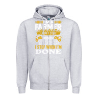 Heather Grey farmer Zipper Hoodie - linhVisuals