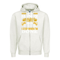 Oatmeal Heather farmer Zipper Hoodie - linhVisuals