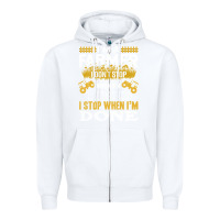 White farmer Zipper Hoodie - linhVisuals