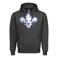 Charcoal Heather trois rivières ice hockey Zipper Hoodie - linhVisuals
