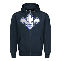 Navy trois rivières ice hockey Zipper Hoodie - linhVisuals