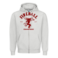 Dove Grey vintag fireball   whisky Zipper Hoodie - linhVisuals