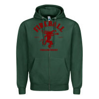 Sports Green vintag fireball   whisky Zipper Hoodie - linhVisuals