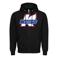 Black Kalamazoo ice hockey Zipper Hoodie - linhVisuals