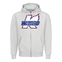 Dove Grey Kalamazoo ice hockey Zipper Hoodie - linhVisuals