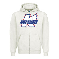 Oatmeal Heather Kalamazoo ice hockey Zipper Hoodie - linhVisuals