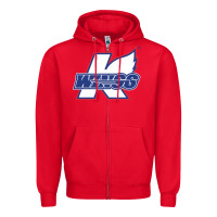Red Kalamazoo ice hockey Zipper Hoodie - linhVisuals