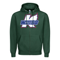Sports Green Kalamazoo ice hockey Zipper Hoodie - linhVisuals