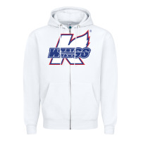 White Kalamazoo ice hockey Zipper Hoodie - linhVisuals
