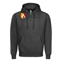 Charcoal Heather austin, college Zipper Hoodie - linhVisuals