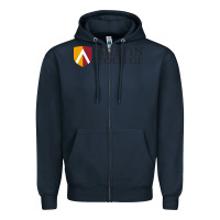 Navy austin, college Zipper Hoodie - linhVisuals