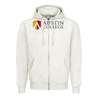 Oatmeal Heather austin, college Zipper Hoodie - linhVisuals