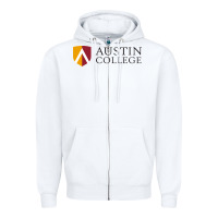 White austin, college Zipper Hoodie - linhVisuals