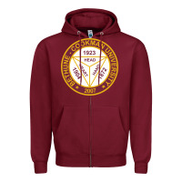 Burgundy bethune cookman university sea Zipper Hoodie - linhVisuals